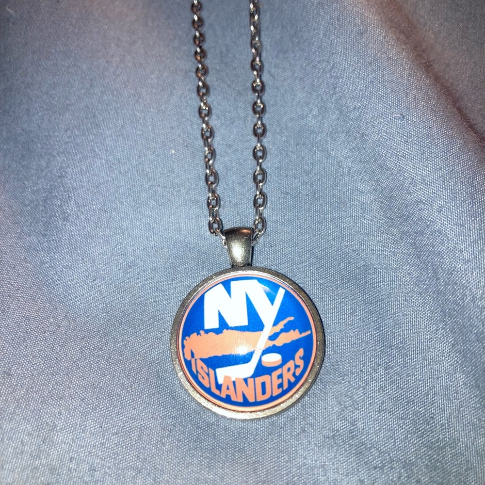 NY Islanders Pendant Necklace - Blue & Orange